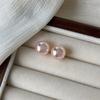 Pink Pearl Stud Earrings For Beauty Women Simple Elegance Light Luxury Ear Accessories  Party Jewelry Gifts