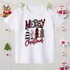 Счастливого Рождества Футболка с принтом лося Детская Рождественская футболка Детская одежда Топы Мальчик Девочка Наряд для рождественской вечеринки Детские праздничные подарки
