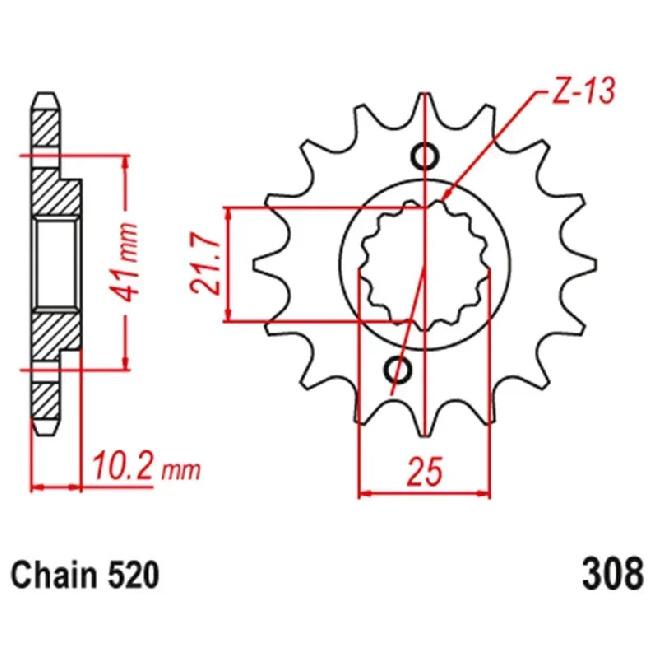 Передняя звезда для мотоцикла XT660X 520 Для Yamaha Super Motard 04-15 XTZ660Z XTZ 660Z Tenere 660 08-15