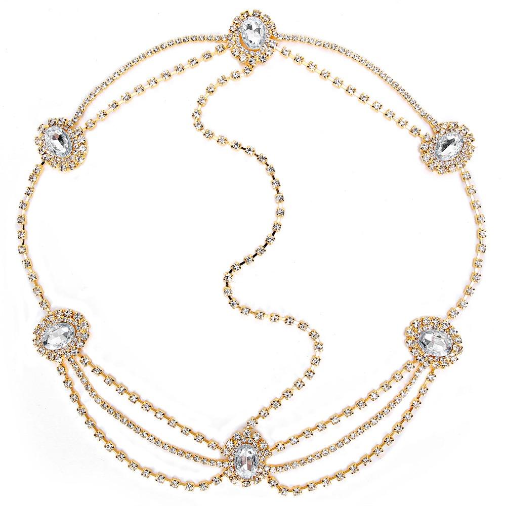 Rhinestone Crystal Vintage Headpiece Dainty Design Wedding Head Chain Wedding Ceremony