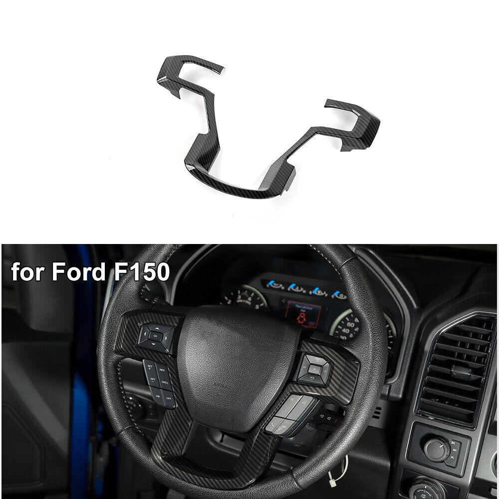 Carbon Fiber Steering Wheel Cover Trim Bezel For Ford F150 2015-2020 Accessories