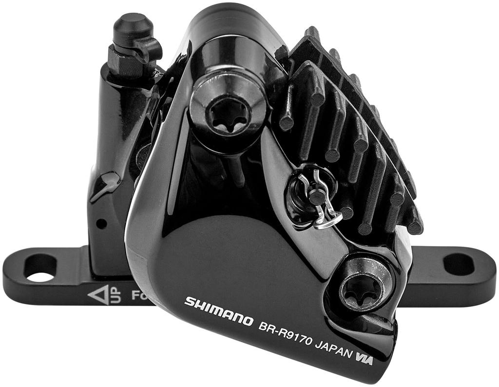 SHIMANO Front Resin Pad with Fin Flat Mount Bracket for Rotor IBRR9170F1RF BR-R9170 (L02A) Included/Mount 140/160mm