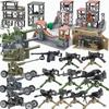 MOC Military Army Soldiers World War 2 Building Blocks Antiaircraft Gun War Weapon Military City Classic Model Bricks Kits Sets