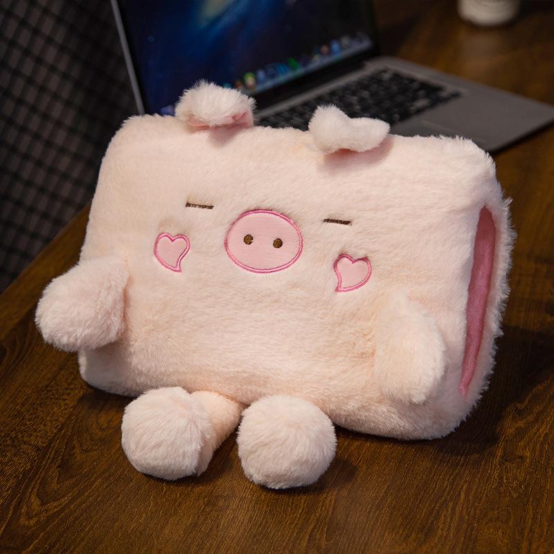 Подушка-грелка для рук двойного назначения, симпатичная маленькая подушка-зверушка для студентов, чехол-грелка для рук, может использоваться в качестве подушки для обеденного перерыва в офисе