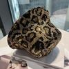 Double-sided Fisherman's Hat Children's Big Head Circumference Versatile Bucket Hat Leopard Print Sequined Washbasin Hat