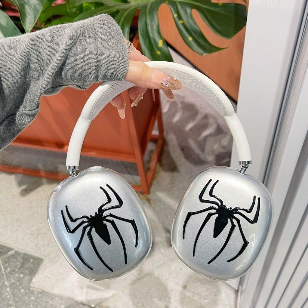 Ins Silver Cute Spider for Apple Headset AirPods Max Bluetooth Headset Case Max