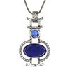 Pendant Lapis Lazuli Silver Jewelry 2.5" Gemstone Handmade Sterling Silver
