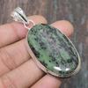 Ruby Zoisite Gemstone Handmade 925 Sterling Silver Jewelry Pendant For Thanksgiving