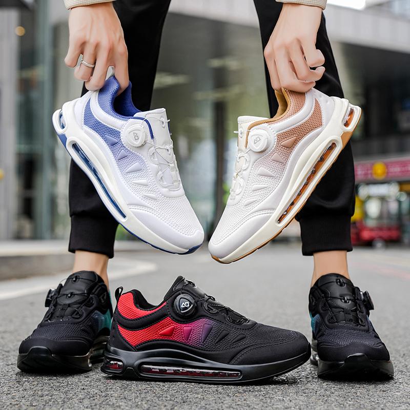 Мужские кроссовки для бега с амортизацией, молодежные, противоскользящие, износостойкие, для путешествий, спортивные, осенние, на липучках