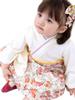 Sweet Mommy Baby Hakama Organic Formal Kimono Romper, 100% Cotton, [Sakura Cream/80]