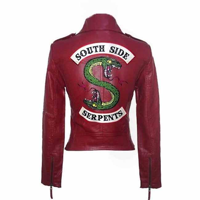 Косплей Костюм Куртка South Side Serpents Riverdale Кожаная Куртка Женская Уличная Кожаная Верхняя Одежда