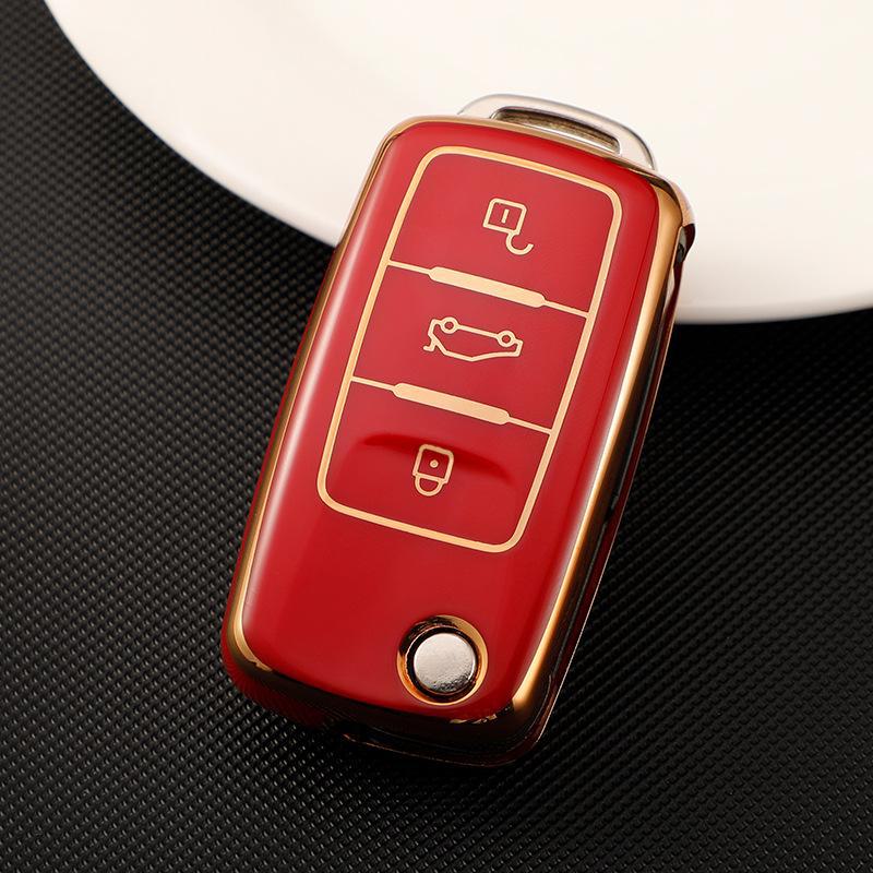 Key Cover for Volkswagen Lavida Plus, Golf, Sagitar, Polo, Jetta. Volkswagen Car Key Shell Buckle Bag.
