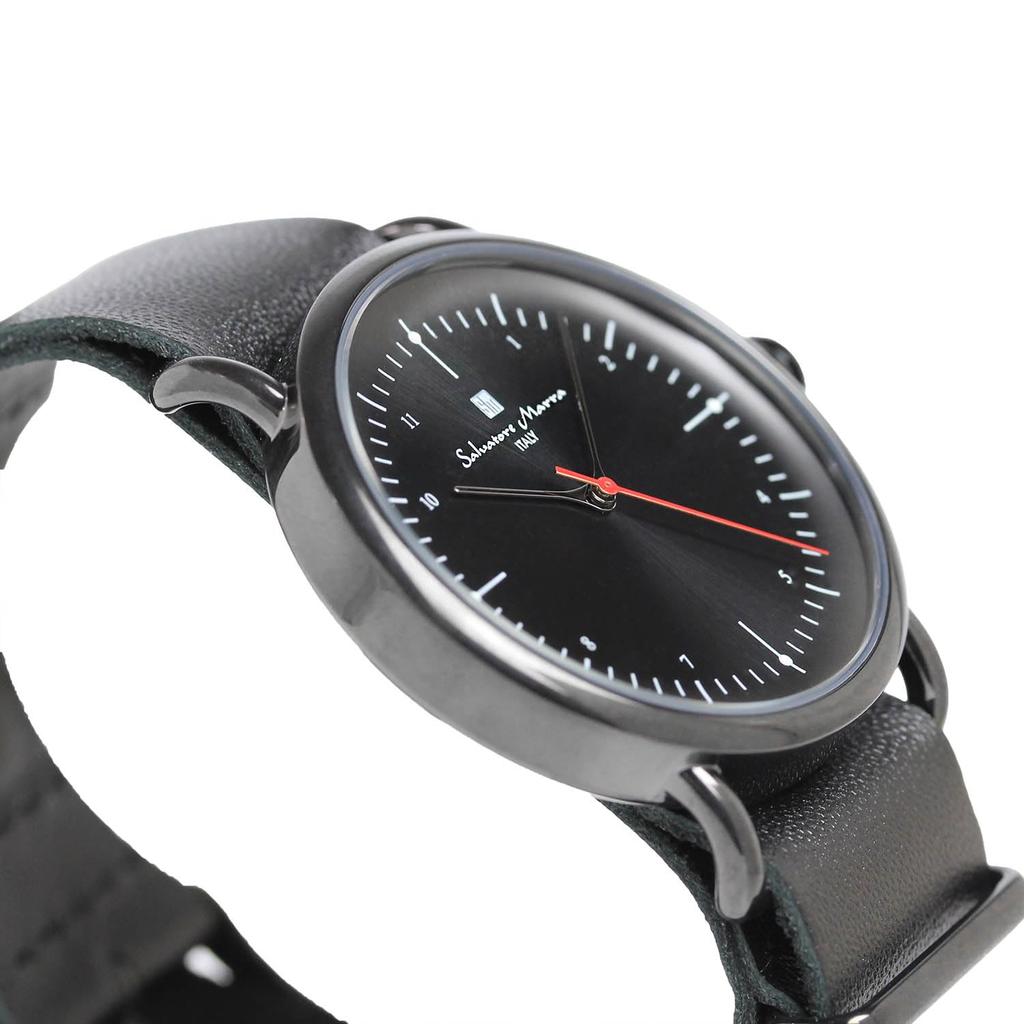 Кожаный ремешок Кожаные часы Бренд Популярный Простой [Salvatore Mara] Мужские Женские SM22104-BKBK