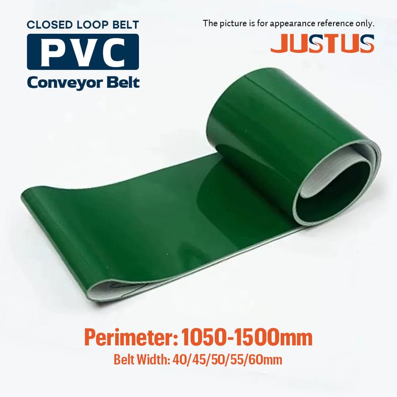 PVC Transmission Conveyor Belt, Thickness 1–5mm, Perimeter 1050–1500mm, Width 40-60mm, custom sizes available