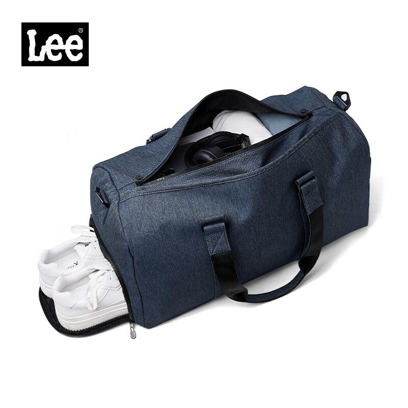 Lee Travel Bag, Large Capacity for Women, Short-Trip Travel Luggage for Men, Sports Fitness Swimming Bag, Denim Blue Large Size