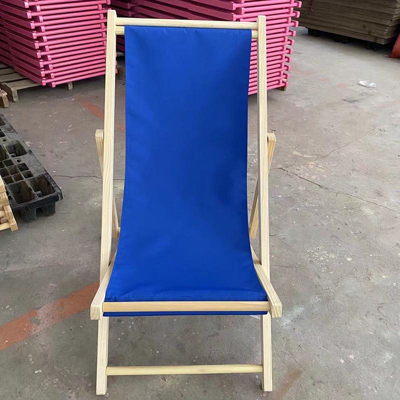 Pink Wooden Outdoor Lounge Chair for Beach, Balcony, Camping, and Garden