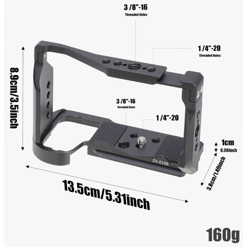 Полная клетка для камеры, риг, защитный каркас, чехол для DSLR-камеры ZV-E10II, расширитель, стабилизатор, кронштейн для видеосъемки, киносъемки