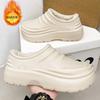Fashion Winter Men Kitchen Shoes Fur Comfy Outdoor Garden Clogs Water Proof Chef Shoes Nurse Shoe Oil Proof Slippers for Pet Workers