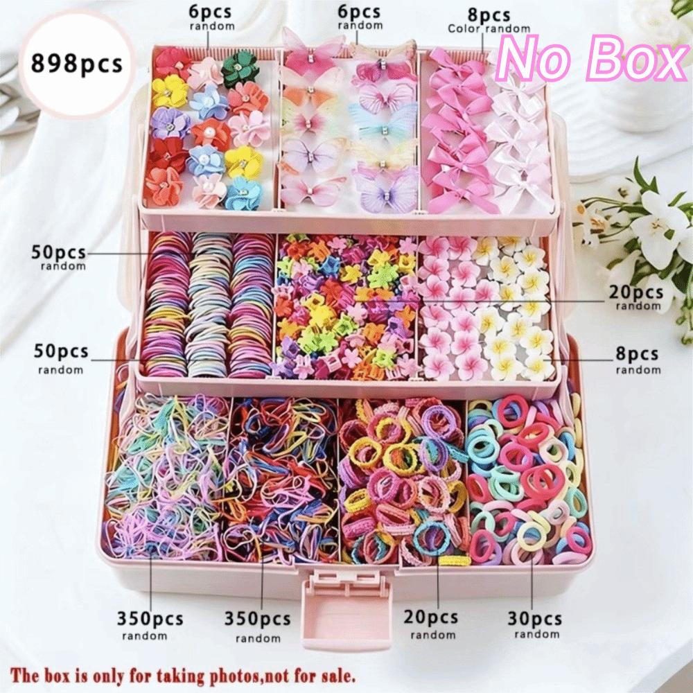 Elastic Hair Clips Set Lightweight Bow Barrettes New Girls Hair Accessories Set Kids Hair Styling