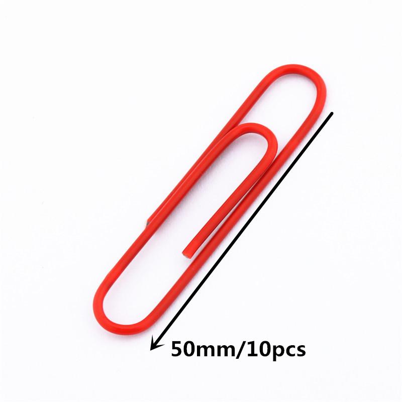 10 Colors Accessories Paper Clips Notebook Memo Pad Filing Bookmark binder Paperclips Student Office Binding Supplies Stationary