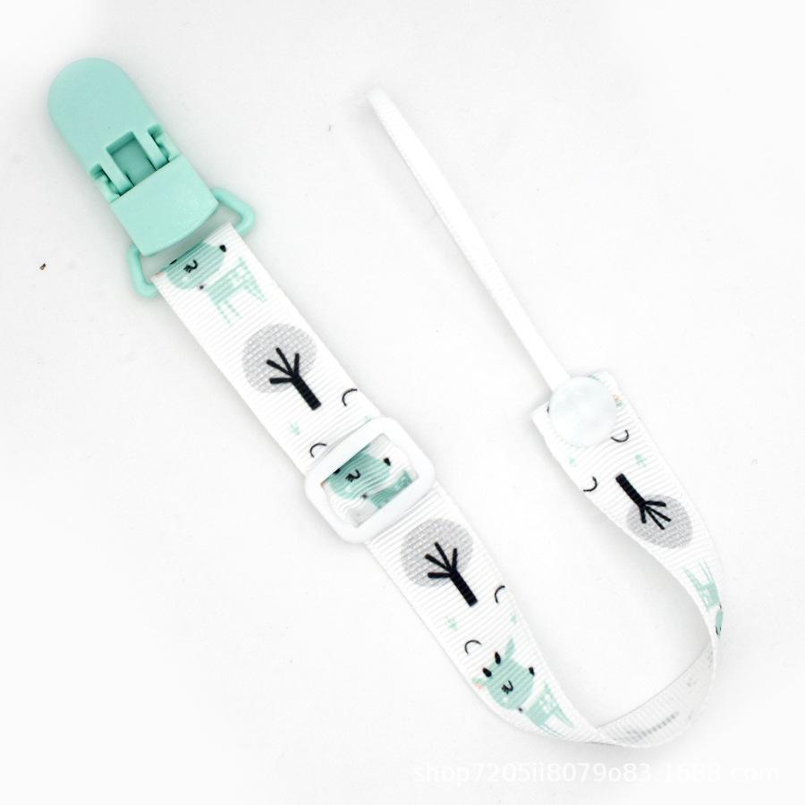 Cute Cartoon Baby Pacifier Clips Chain Ribbon Dummy Soother Holder Chains Adjustable Buckle Strap for Pacifier Baby Feeding Gift