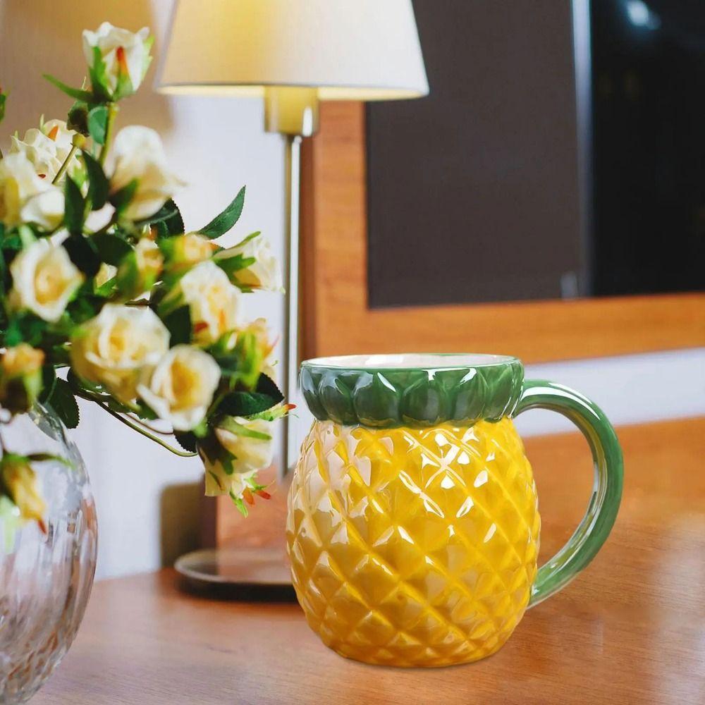 Fruit Shape Water Cups Porcelain 3D Ceramic Cup Adorable Milk Container Household