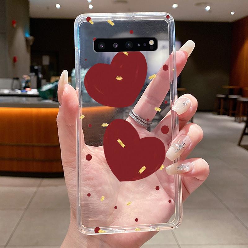 Phone Case For Samsung Galaxy S10 5G Capa Coque Butterfly Bow Protective Casing Transparent Soft Silicone TPU Cover Fundas