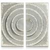 Wall Decoration DKD Home Decor 2 Pieces Silver Gray Modern Circles MDF Wood (90 X 2 X 90 Cm)