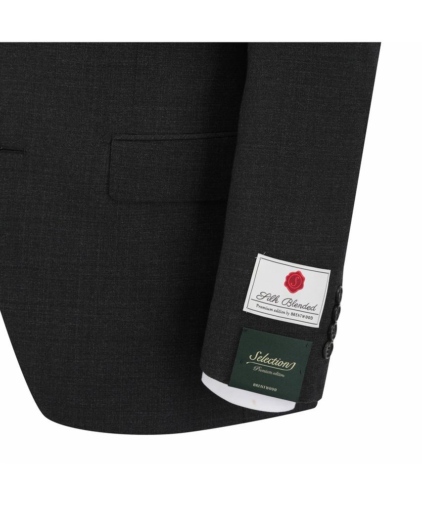 BRENTWOOD [Selection] Wool/Silk Classic Suit Jacket - Dark Grey Brfba26511Gyd