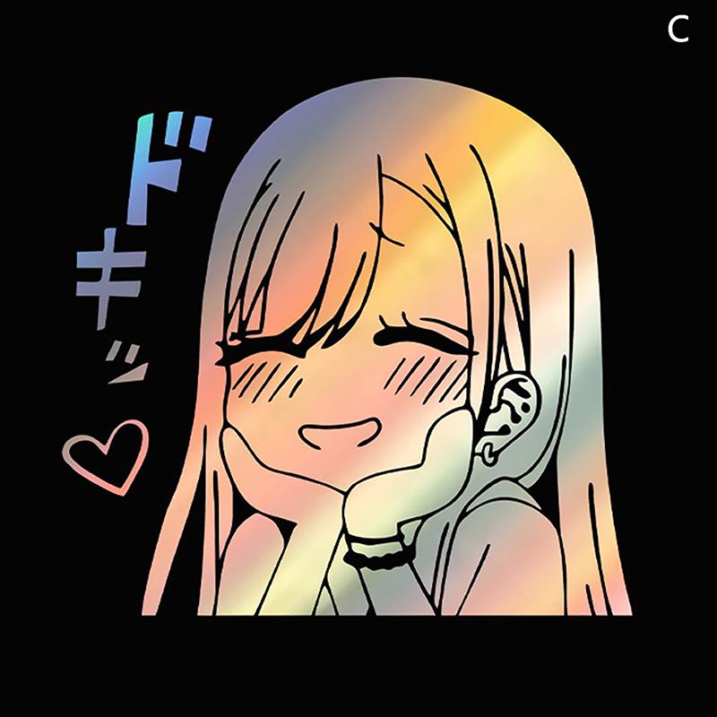 Наклейки на салон автомобиля Милые аниме-наклейки на автомобиль Бамперы на окна автомобиля Вырубные виниловые наклейки Декоративные аксессуары для автомобиля