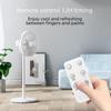 3-Speed Household Electric Fan for Table/Floor Use with Remote Control, Timer, 8m Air Supply, Quiet Operation, and Energy Efficient PP Oscillation.