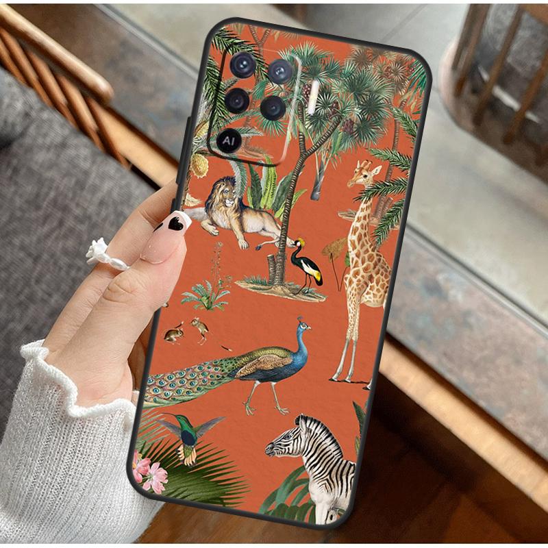 Чехол для телефона с рисунком жирафа для Oppo A38 A58 A74 A15 A80 A60 A40 A94 A54 A98 A78 A18 A16 A76 A96 A17 A77 A57S