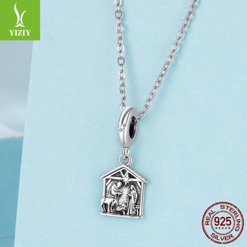 S925 Sterling Silver Birth Day Pendant Jewelry Accessories Personalized Retro Bracelet Beads