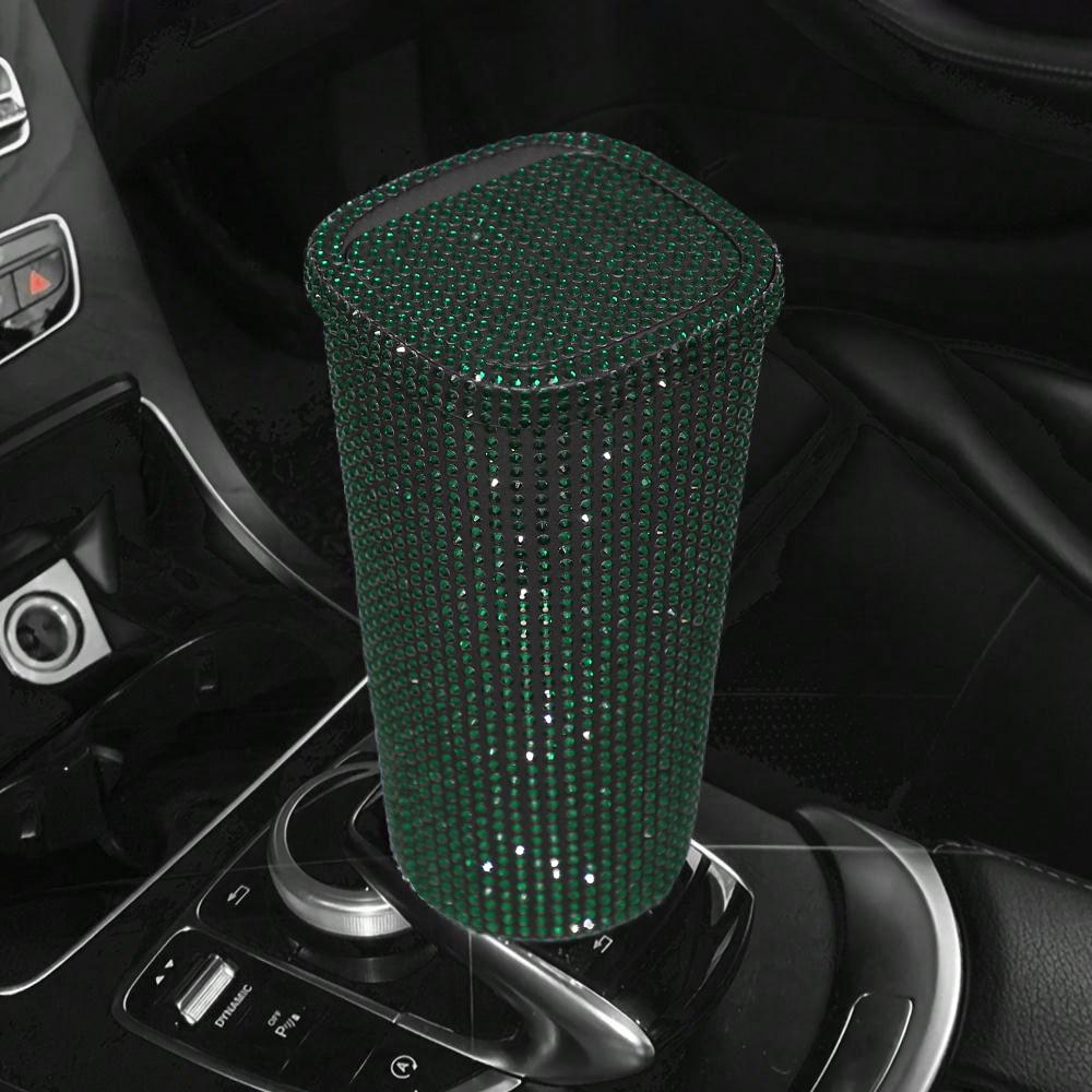 1 шт. Автомобильный ящик для хранения, алмазный кристалл, автомобильное ведро, ящик для хранения мелочей, автомобильный мусорный бак Mlini, центральное управление, держатель для стакана воды, коробки