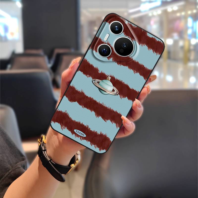 Масляная живопись Пылезащитный чехол для телефона для Huawei P70 Pro/Pura 70 Pro+ Ударопрочный ТПУ Прочный Мультяшный Полная защита Мягкий чехол