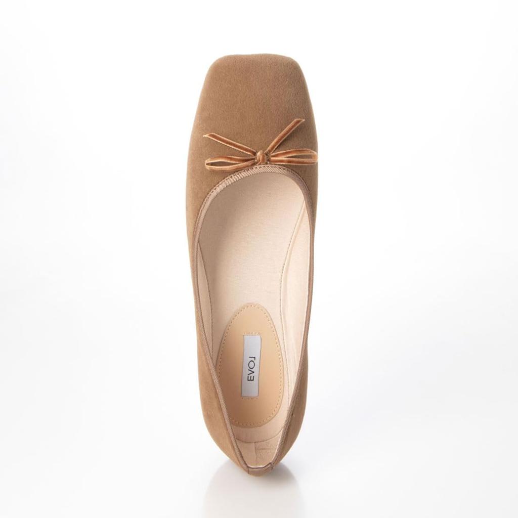 Evol Women's Lightweight Soft Square Ballet Flats, BLS, Size 22.0 cm