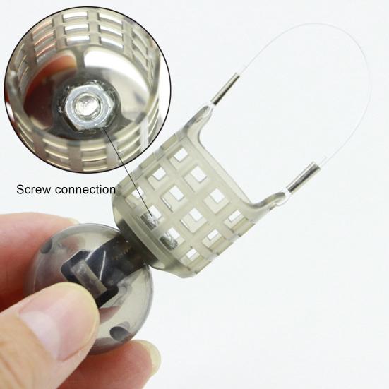 Корзина для кормушки для рыб, ловушка для рыболовной приманки, клетка, кормушка для крупных приманок с наполняемым поплавком-шариком, подарок для любителей рыбалки