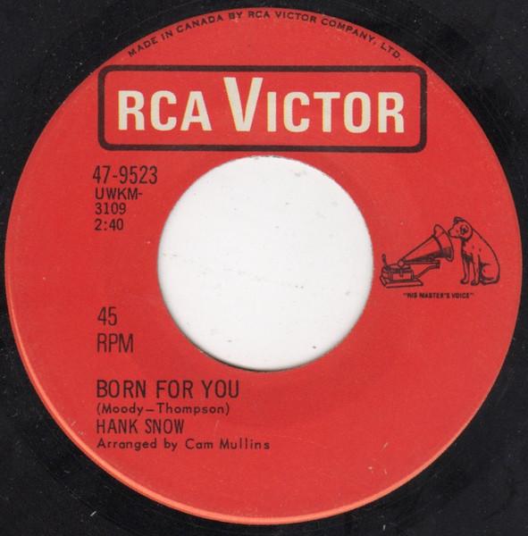 7-дюймовая пластинка ХЭНК СНОУ - Born For You 479523 RCA Victor 1968 Канада Фолк Б/у