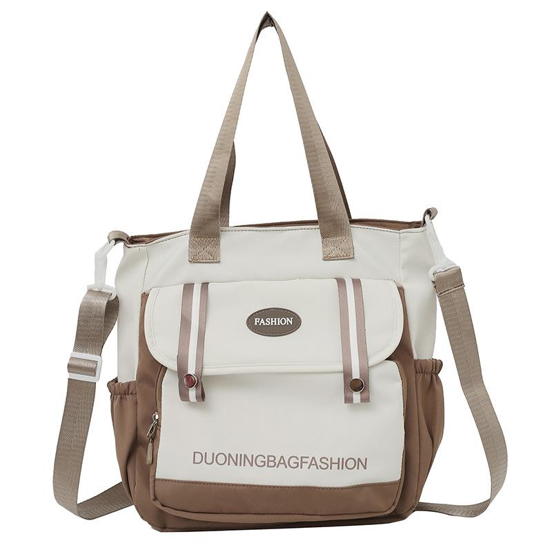 Простая сумка через плечо в цветном исполнении, женская повседневная модная сумка-мессенджер, универсальная сумка-тоут большой вместимости, косметичка для студентов, для занятий