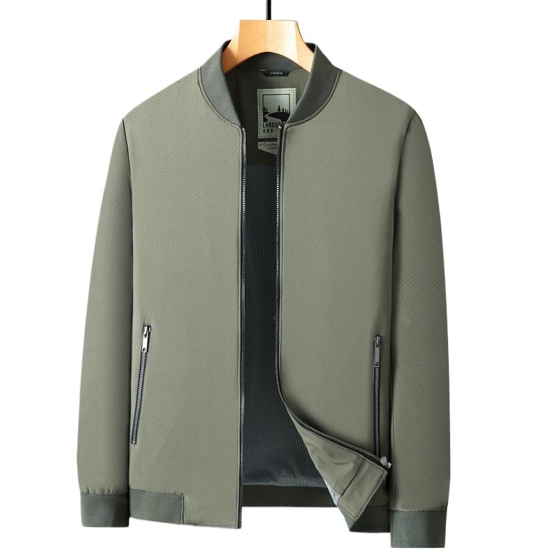 Cozy Up Мужская повседневная жаккардовая куртка-бомбер, легкая университетская куртка, модное пальто на молнии с карманами