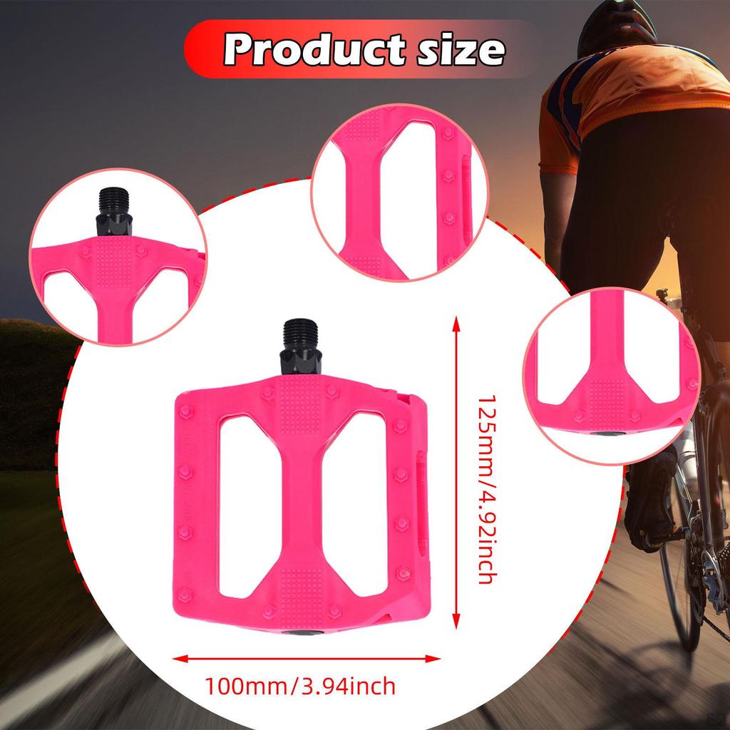 Велосипедные педали противоскользящие легкие нейлоновые для взрослых велосипедов дорожные сменные детали плоские