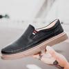 МодаНатуральная кожа Мужская повседневная обувь Новые дизайнерские мокасины Летние дышащие ленивые туфли Уличная обувь для вождения с открытыми носками Мокасины