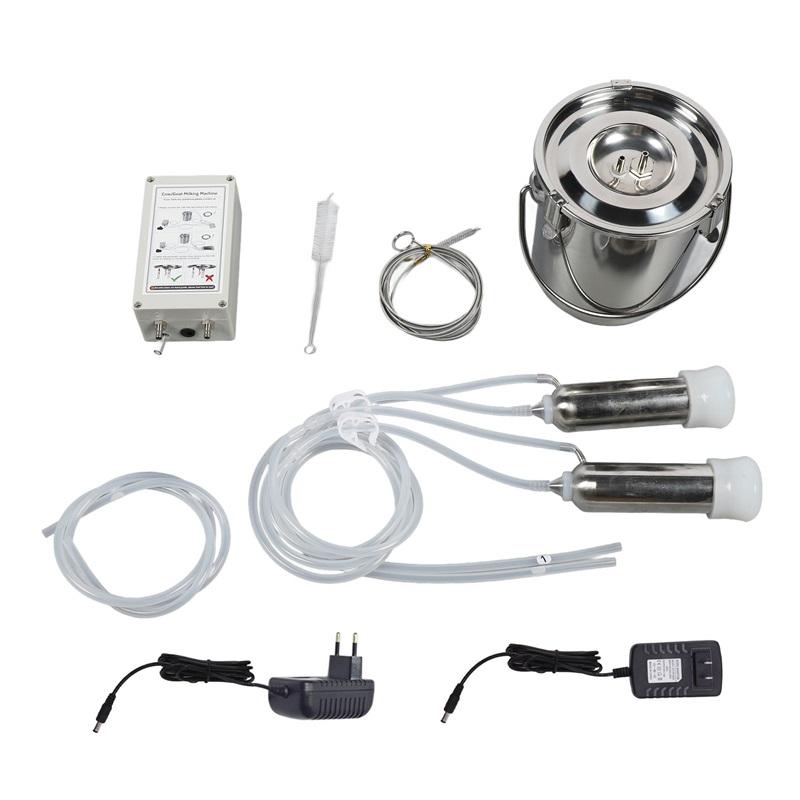 3L automatic portable vacuum milking machine, suitable for dairy cows, electric design, with 2 milk collection cups