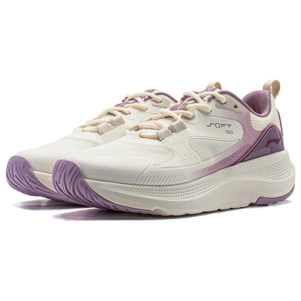 Li Ning SOFT ELEMENT Повседневная обувь Женская Низкая Экру/Светло-лиловый AGLU012-2