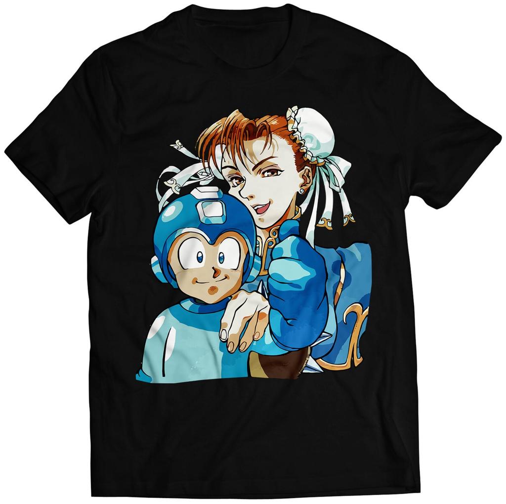 Унисекс футболка Rockboy Mega Boy & Chun Li Premium (Векторизованный дизайн)