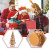 Gingerbread Christmas Village Tree Decor Figurines Festive Holiday Ornament Tabletop Mantel Shelf Home Decoration House Reindeer