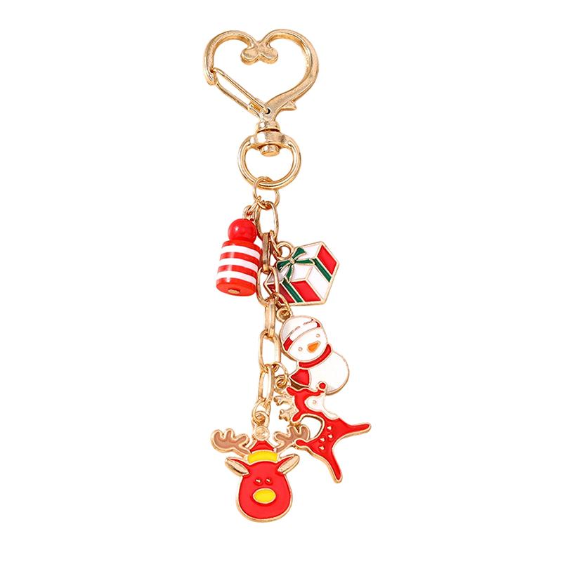 Милый Рождественский Брелок Снеговик Подвески для Ключей для Женщин Девочек Украшение для Сумки DIY Ювелирное Изделие Ручной Работы Подарок