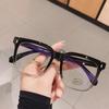 Transparent Computer Glasses Frame Women Men Anti Blue Light Square Blackout Glasses
