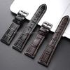 Crocodile Pattern Leather Watch Band 18mm 19mm 20mm 21mm 22mm Durable Calfskin Strap Stitching Waterproof Wristband for Omega