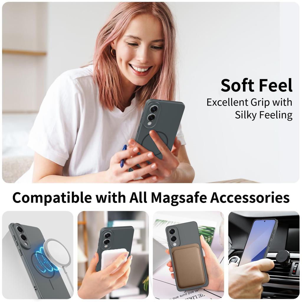 Suitable for Samsung S25 Ultra Mobile Phone Case Liquid Silicone Thin Circle S24edge Lens Fine Hole Anti Fall Protection Case